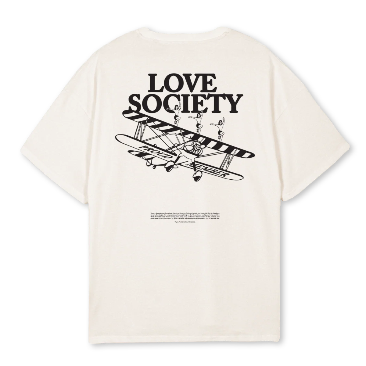 LOVEPLANETEE Vintage White Oversized Tee. - Image 2