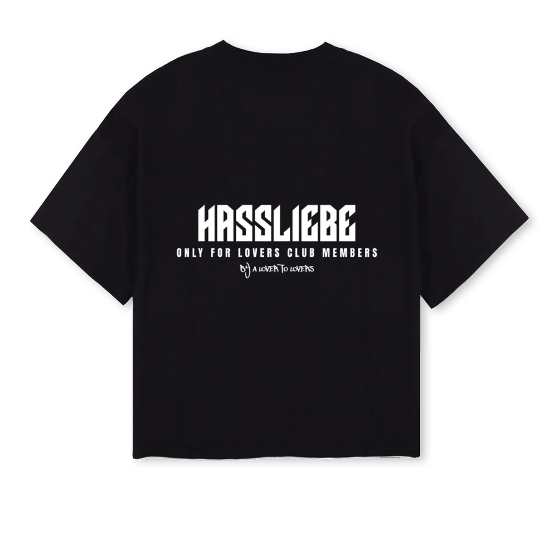 LOVER Black Oversized Boxy Tee. - Image 2