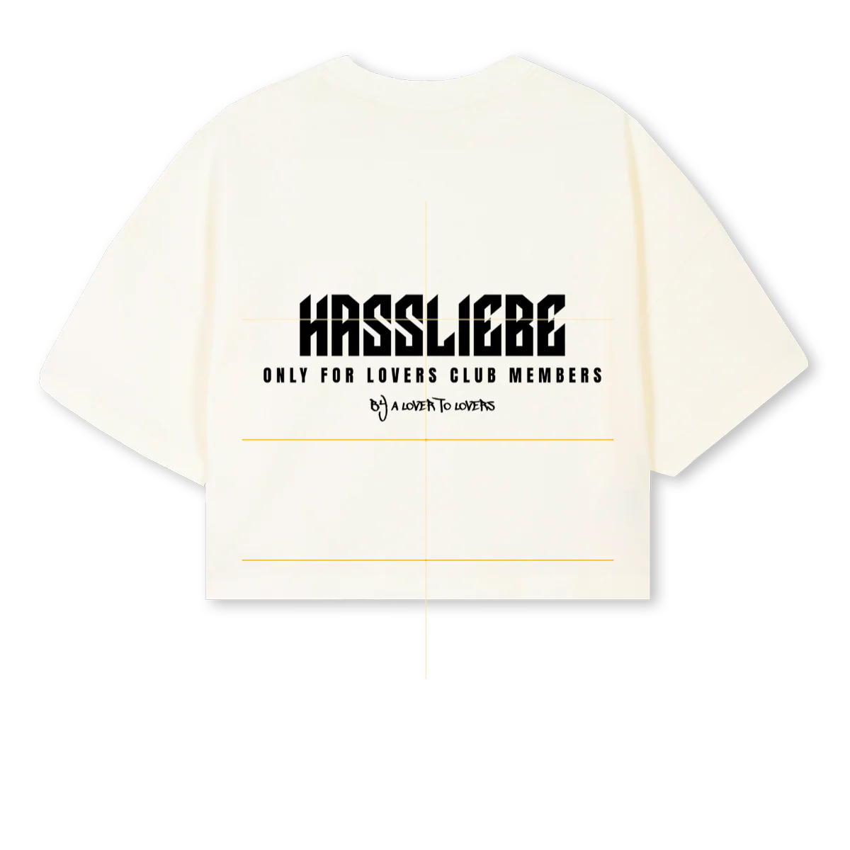 LOVRSW Cream Cropped Oversized Tee. - Image 2