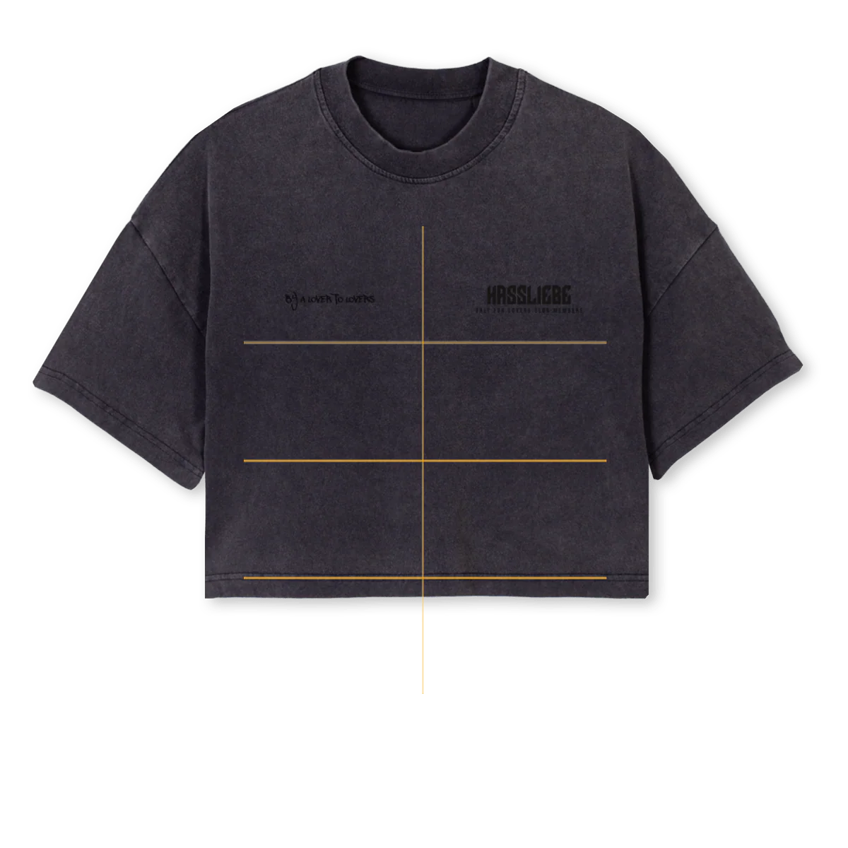 LOVRSW Vintage Black Cropped Oversized Tee.