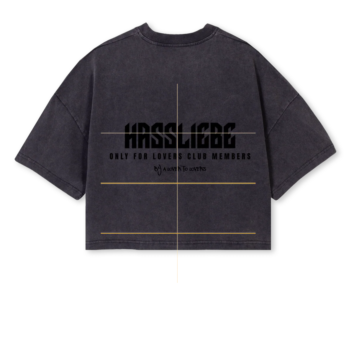 LOVRSW Vintage Black Cropped Oversized Tee. - Image 2