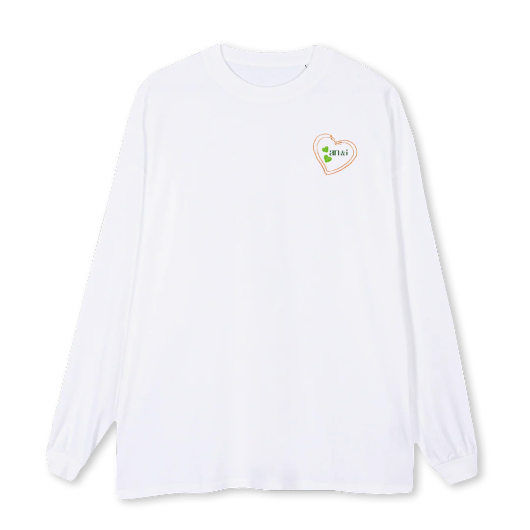 LSLEEVESNATURE White Oversized LS Tee.