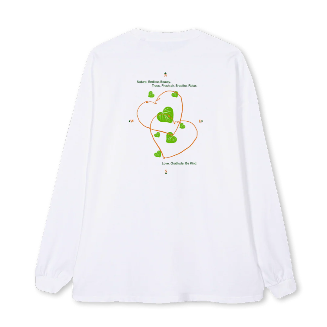 LSLEEVESNATURE White Oversized LS Tee. - Image 2