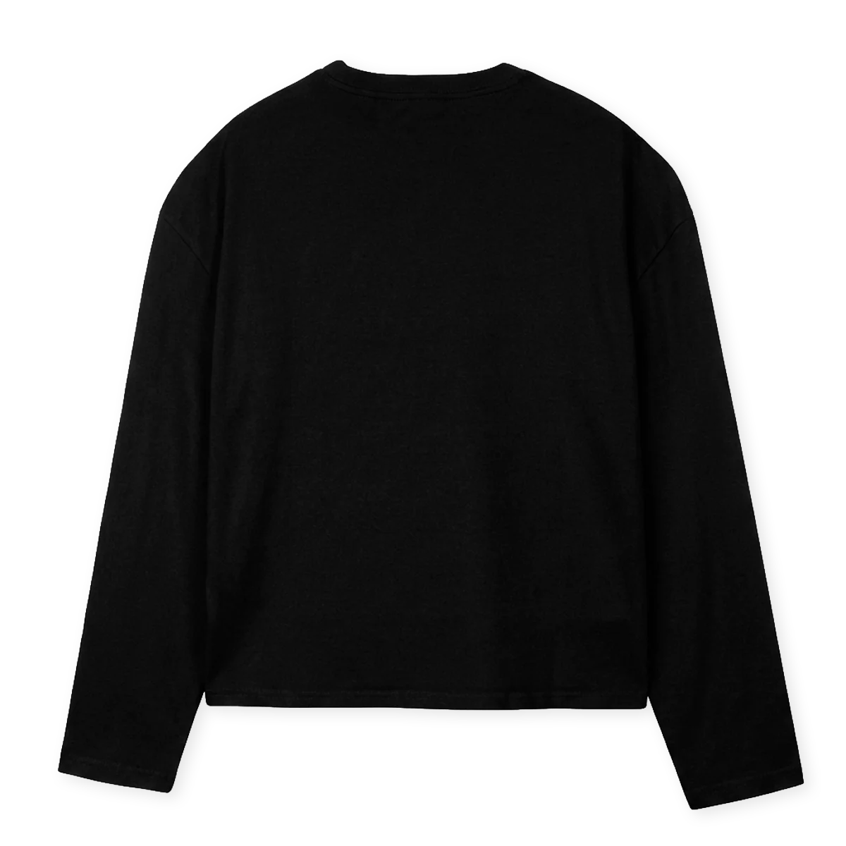 LSLUME Black Oversized Boxy LS Tee. - Image 2