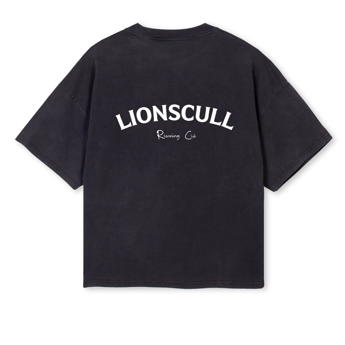 LSRUNCLUBBLKBOXY Vintage Black Oversized Boxy Tee. - Image 2