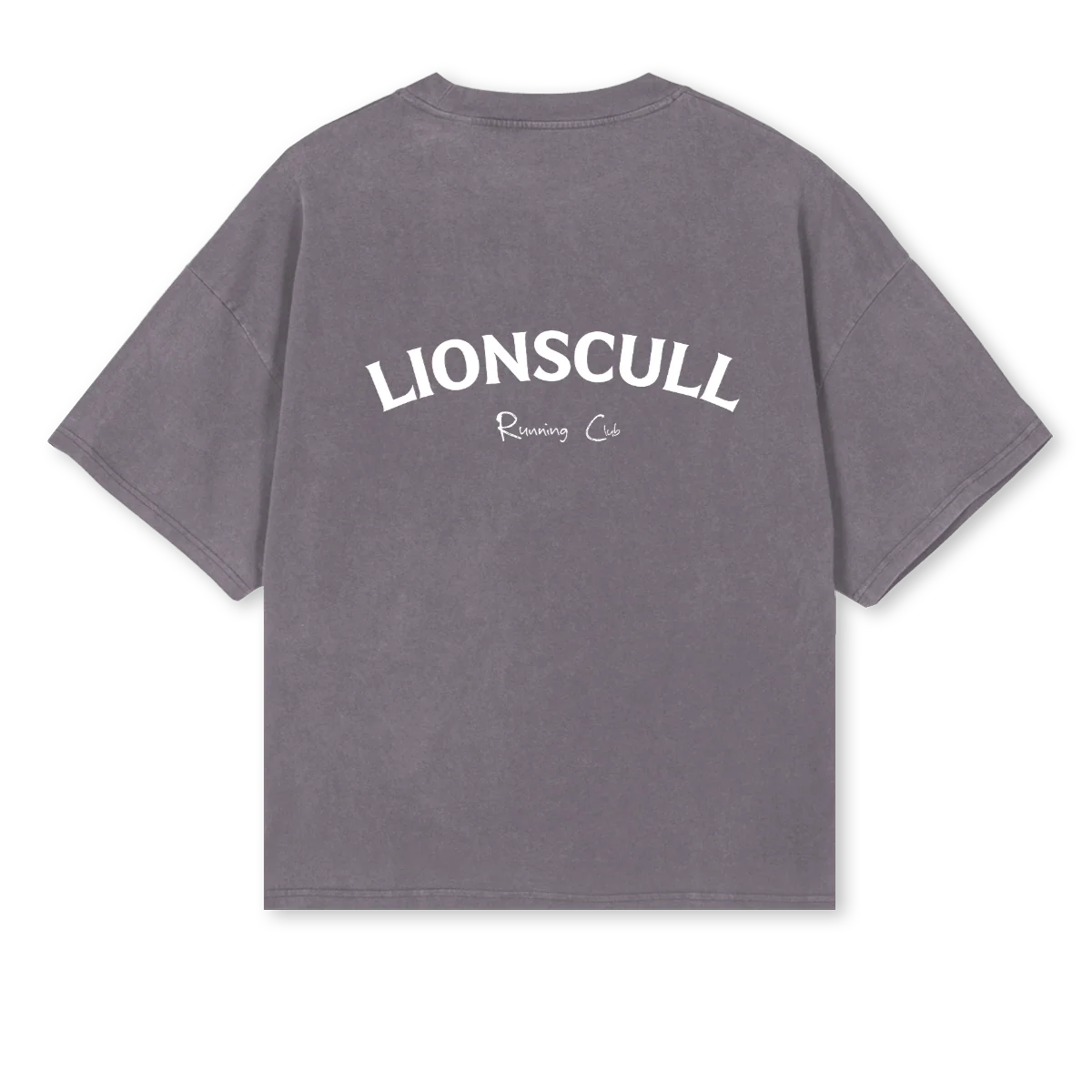 LSRUNCLUBGREY Pigment Grey Oversized Boxy Tee. - Image 2