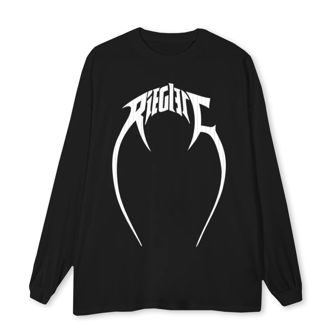 LSRVRTWO Black Oversized LS Tee.