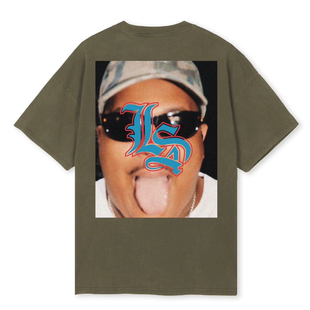 LSTONY Vintage Olive Oversized Tee. - Image 2