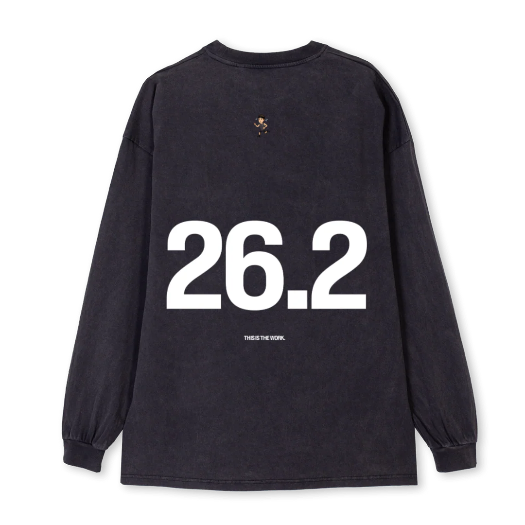 LSTRUNMARABLK Vintage Black Oversized LS Tee. - Image 2