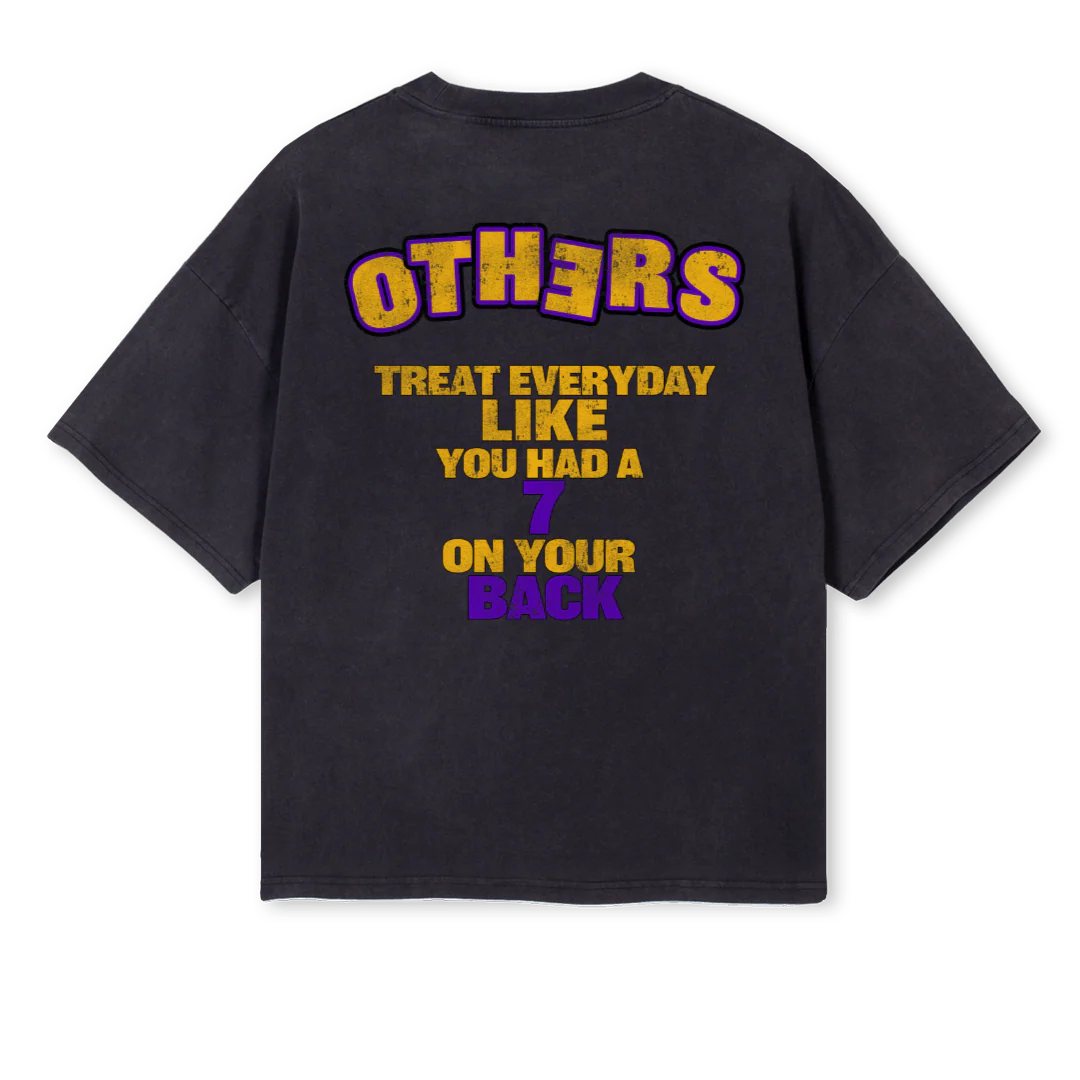 LSU SVNB Vintage Black Oversized Boxy Tee. - Image 2