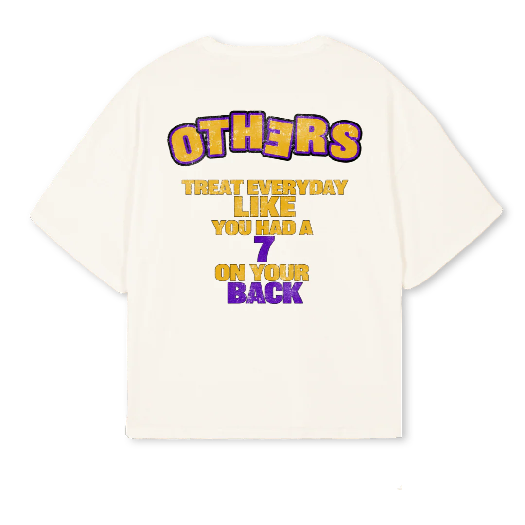LSU SVNW Vintage White Oversized Boxy Tee. - Image 2