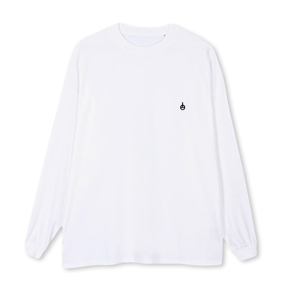 LSWBL White Oversized LS Tee.