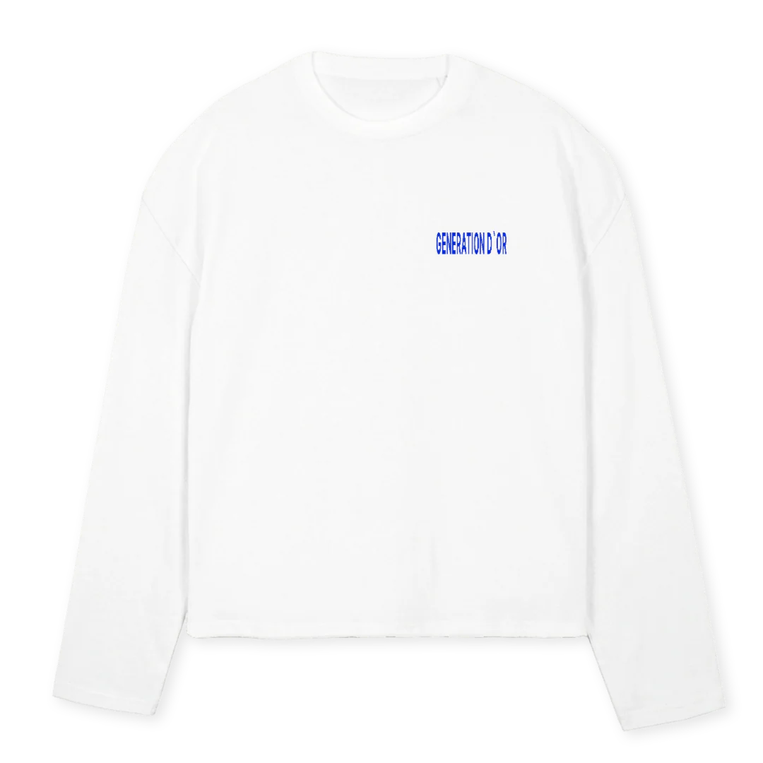 LSWHITEGENERATIONDOR White Oversized Boxy LS Tee.