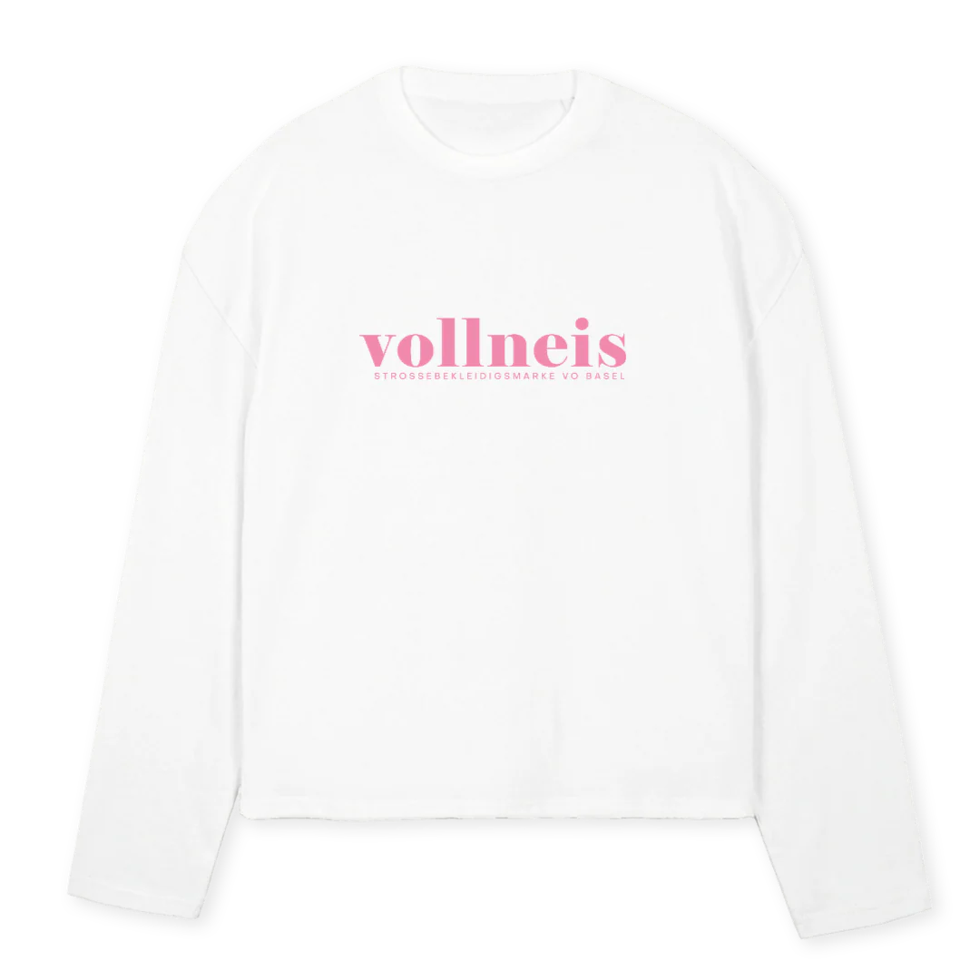 LSWHITELOGO White Oversized Boxy LS Tee.