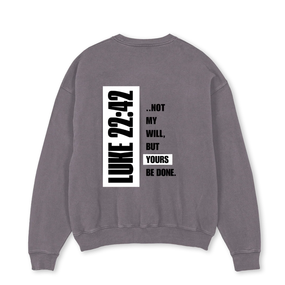 LUKE Pigment Grey Oversized Crewneck Sweater. - Image 2