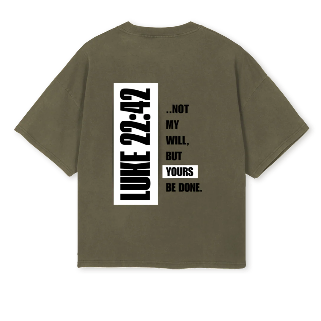 LUKEE Vintage Olive Oversized Boxy Tee. - Image 2