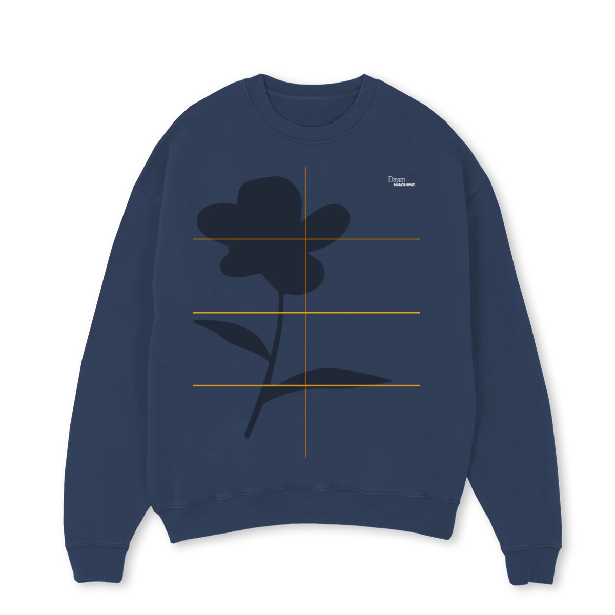 LUMANAVY Navy Blue Oversized Crewneck Sweater.