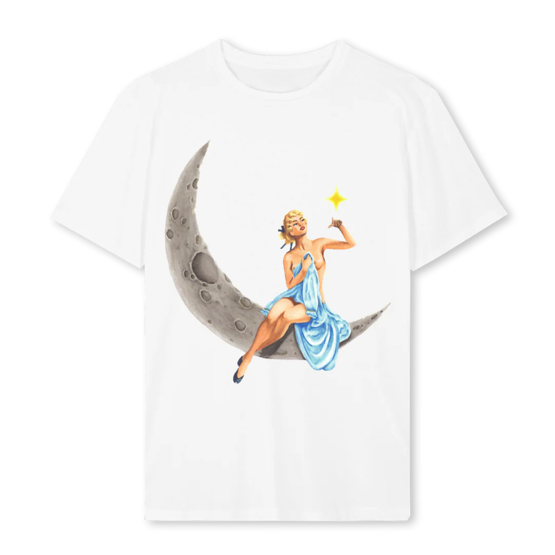 LUNALUNAR White Regular Tee.