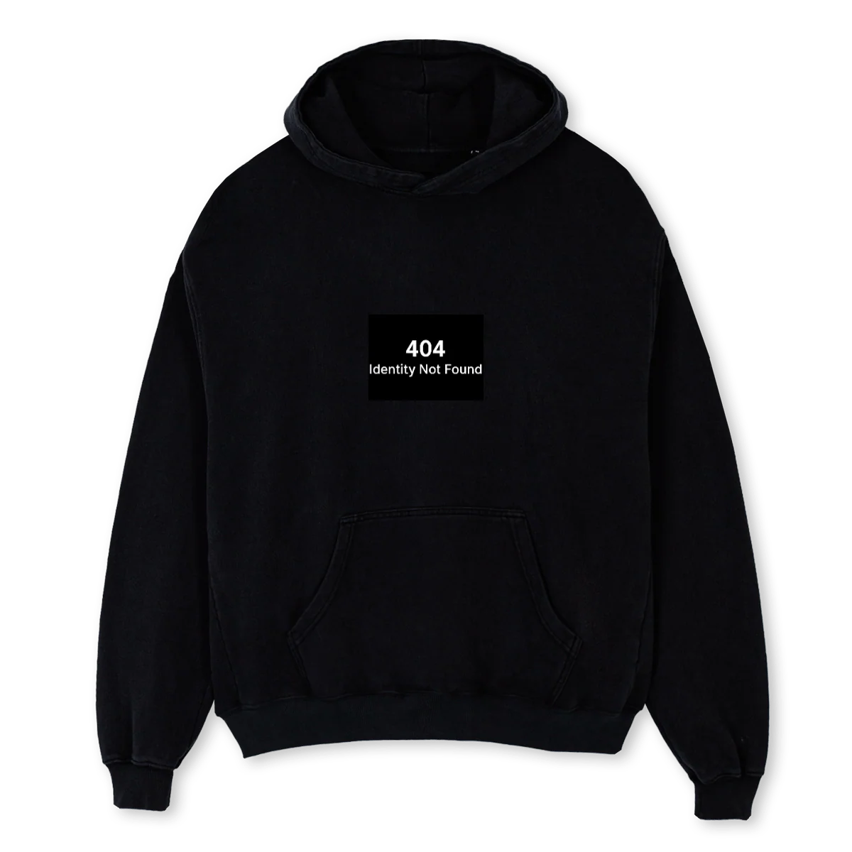 LUNARISIDENITY Black Oversized Hoodie.