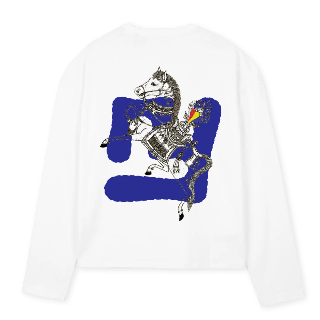 LUNGTATWO White Oversized Boxy LS Tee. - Image 2