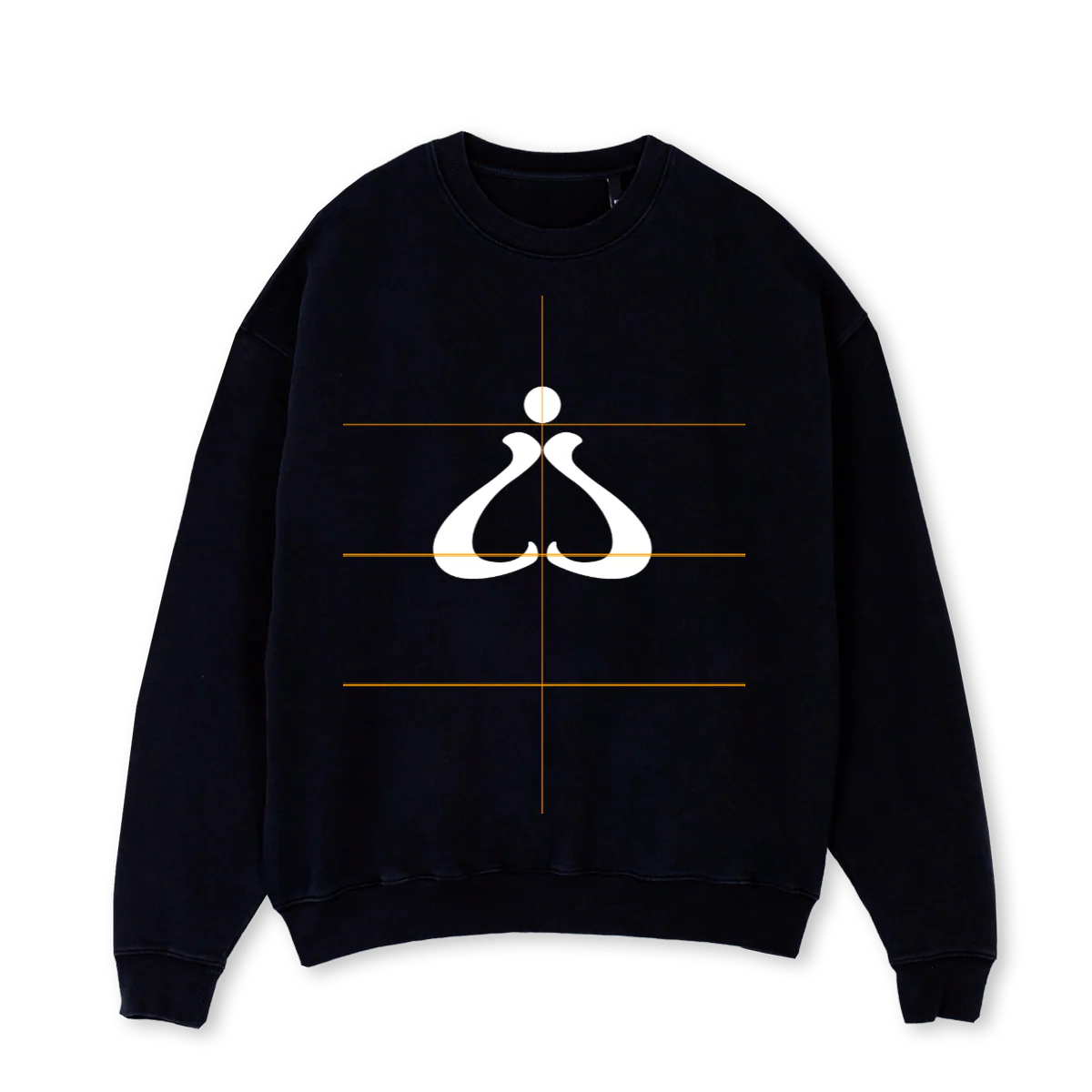 LUTENTEEBLK Black Oversized Crewneck Sweater.