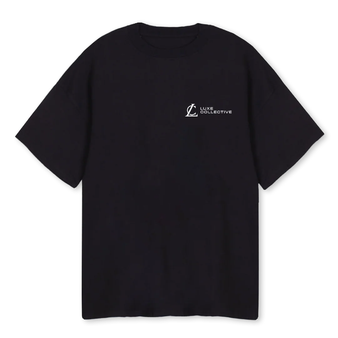 LUXE STAFF T Black Oversized Tee.