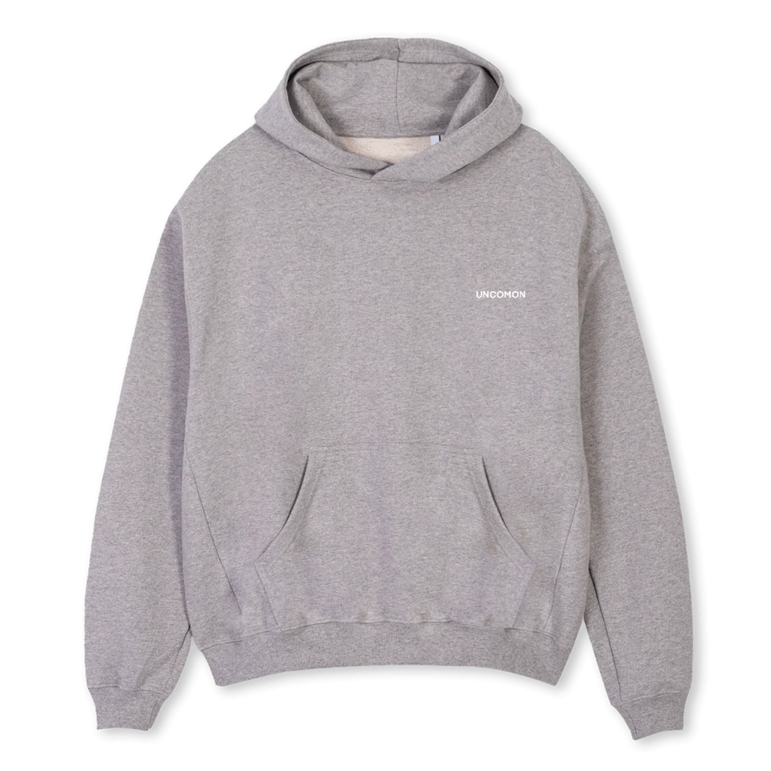 LUXURY PIECES GREY Grey Marl Oversized Hoodie.