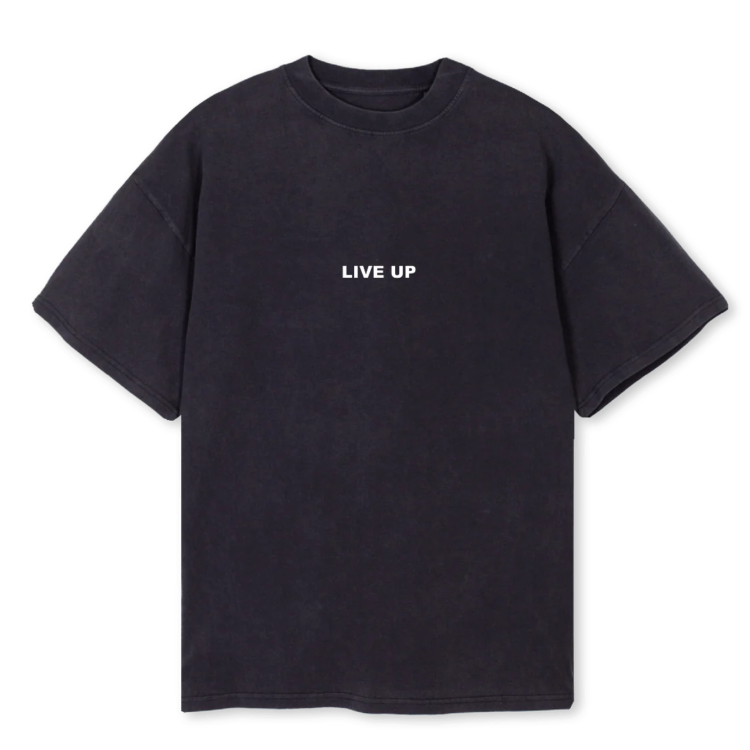 LVP TRAINING CLUB BL Vintage Black Oversized Tee.