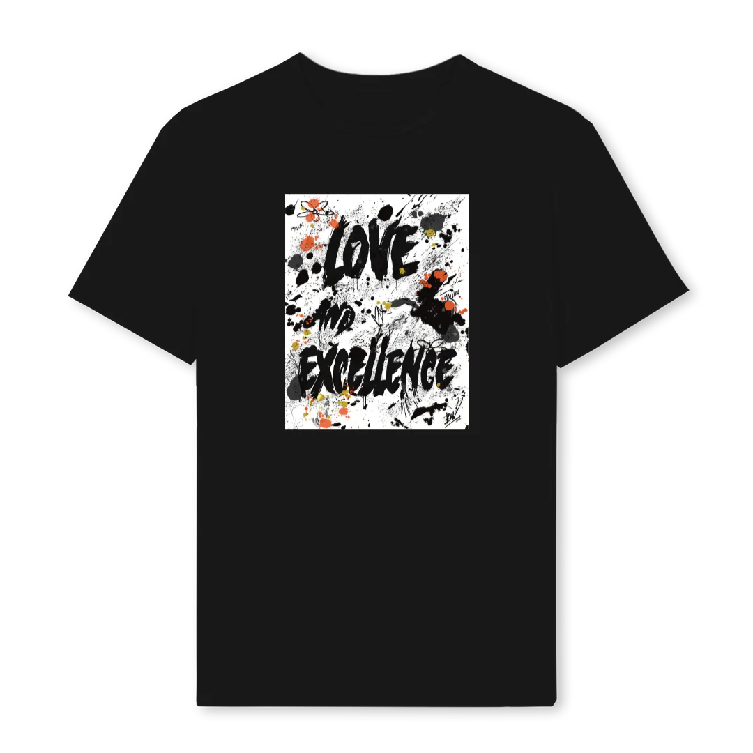 LVREGTBLKWHT Black Regular Tee.