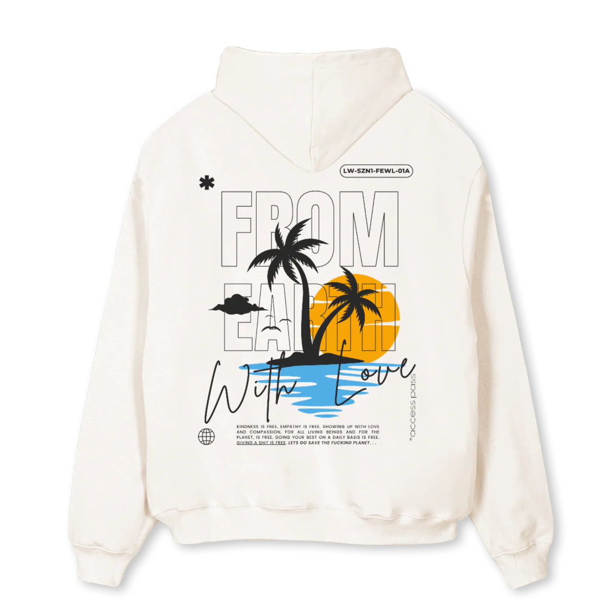 LWFEWLSAMPLEA Vintage White Oversized Hoodie. - Image 2