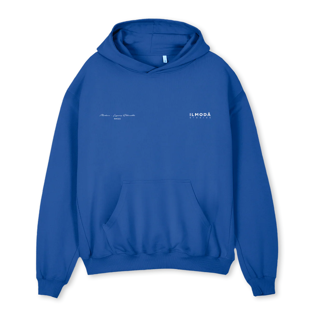 M H BLUE Cobalt Blue Oversized Hoodie.