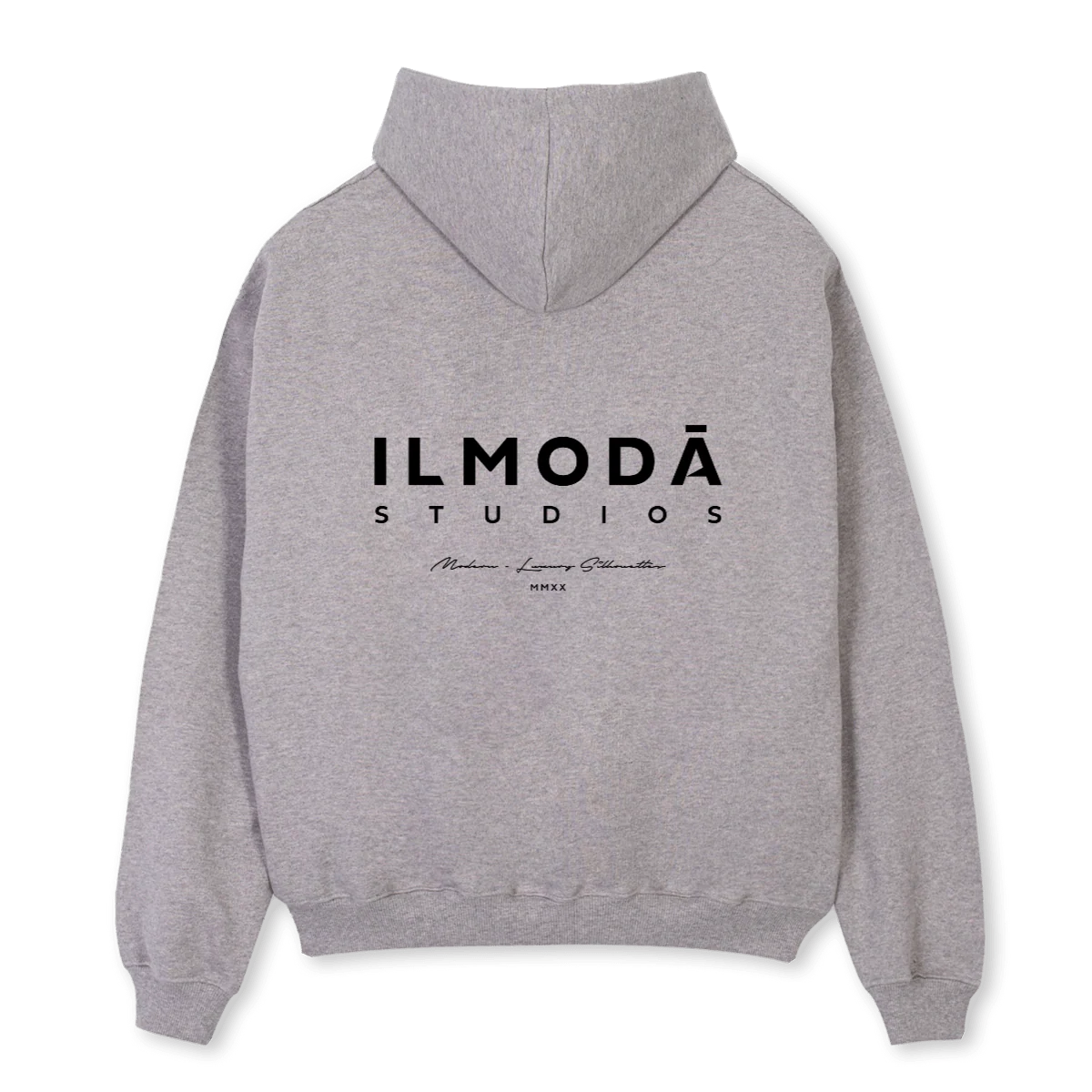 M H GREY Grey Marl Oversized Hoodie. - Image 2
