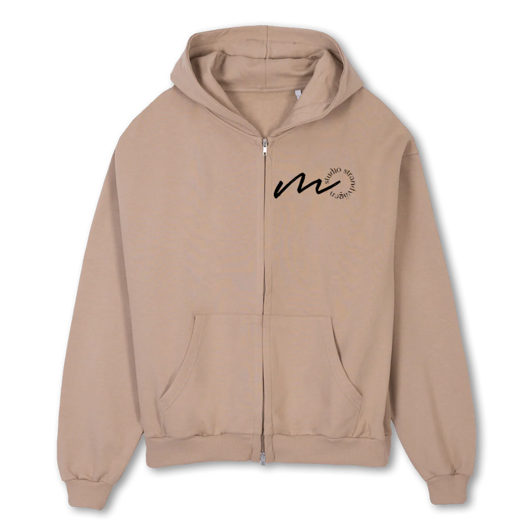 M STUDIO Croissant Oversized Zipped Hoodie.