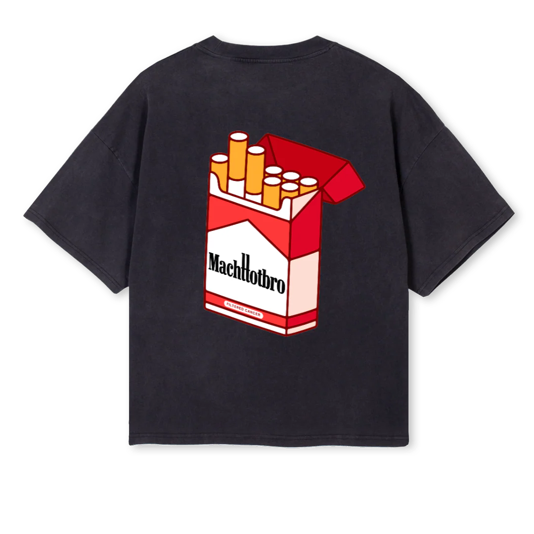 MACHTTOTBRO Vintage Black Oversized Boxy Tee. - Image 2