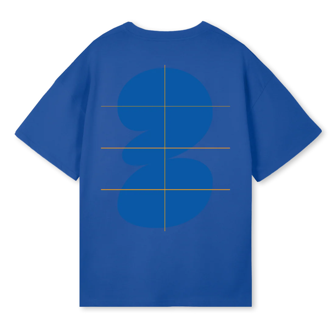MACIO Cobalt Blue Oversized Tee. - Image 2