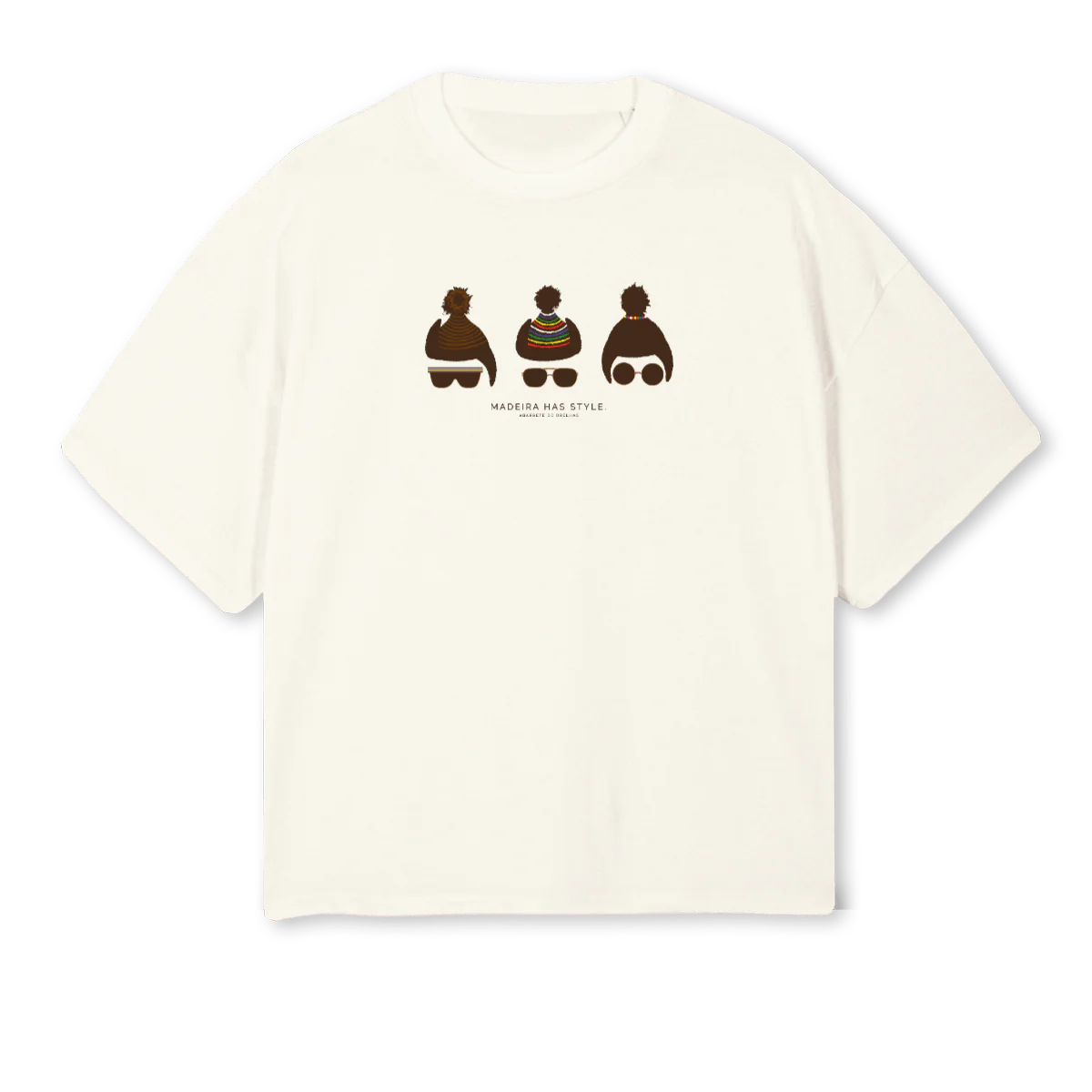MADEIRA HAS STYLE Cream Oversized Boxy Tee.
