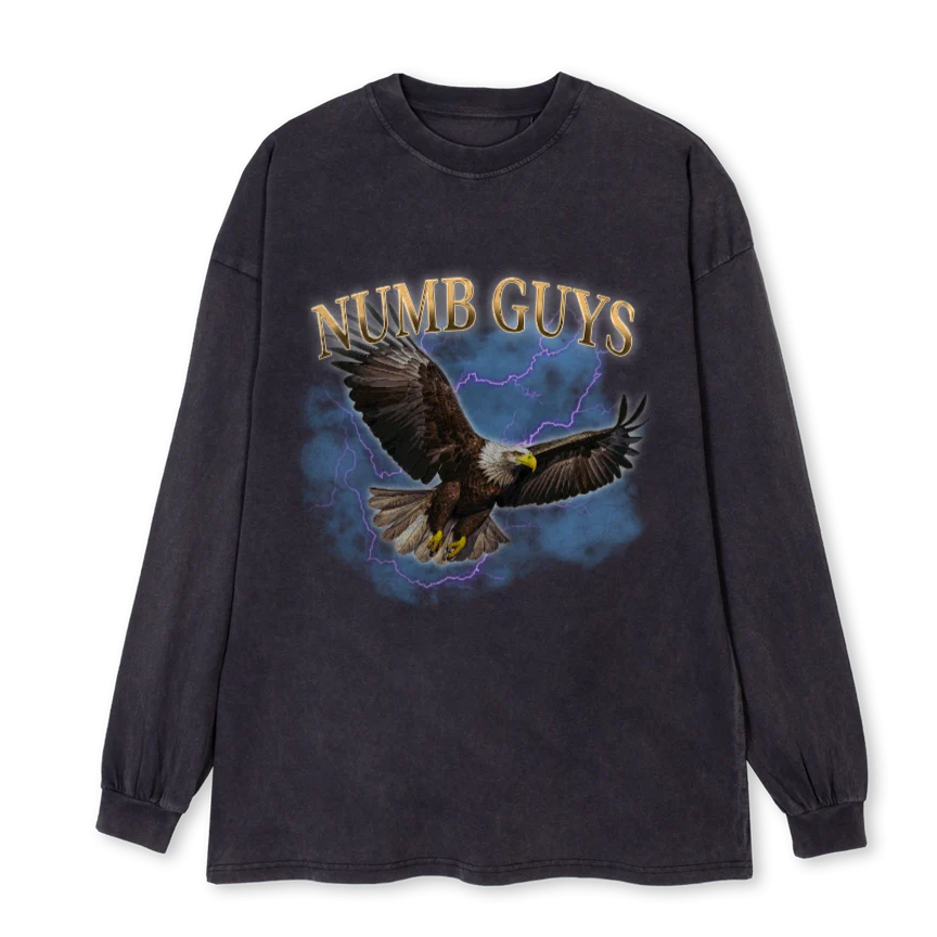 MAGA Vintage Black Oversized LS Tee.