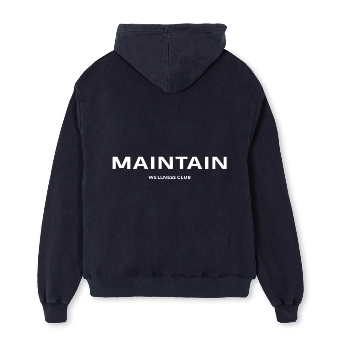 MAINTAIN Vintage Black Oversized Hoodie. - Image 2