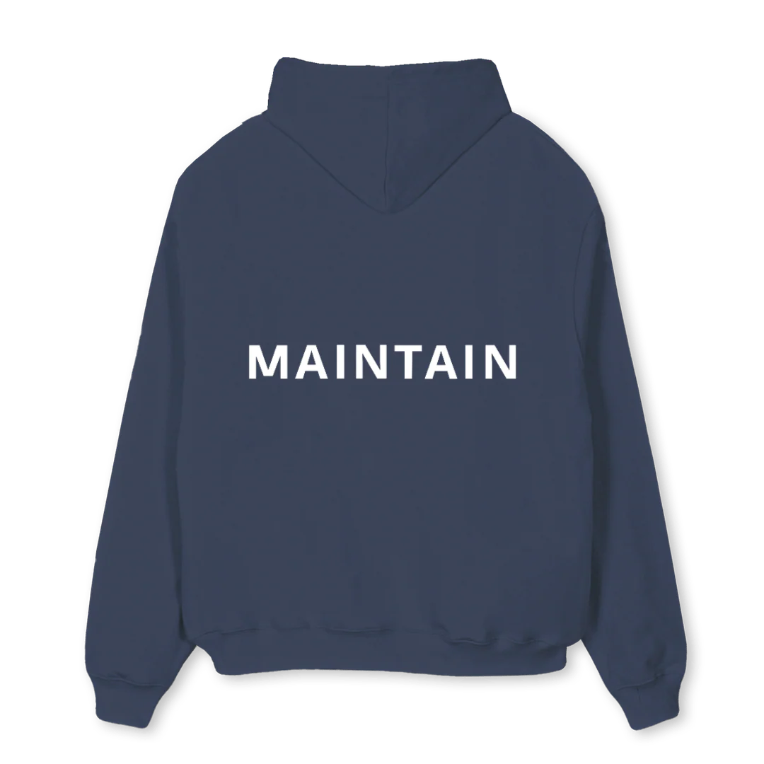 MAINTAINHWC Navy Blue Oversized Hoodie. - Image 2