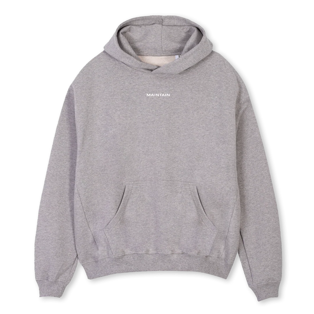 MAINTAINSIGNATURE Grey Marl Oversized Hoodie.