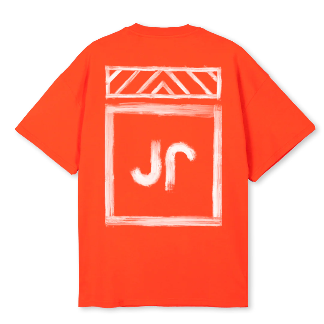 MAISON JOURQUIN EMBL Hot Orange Oversized Tee. - Image 2