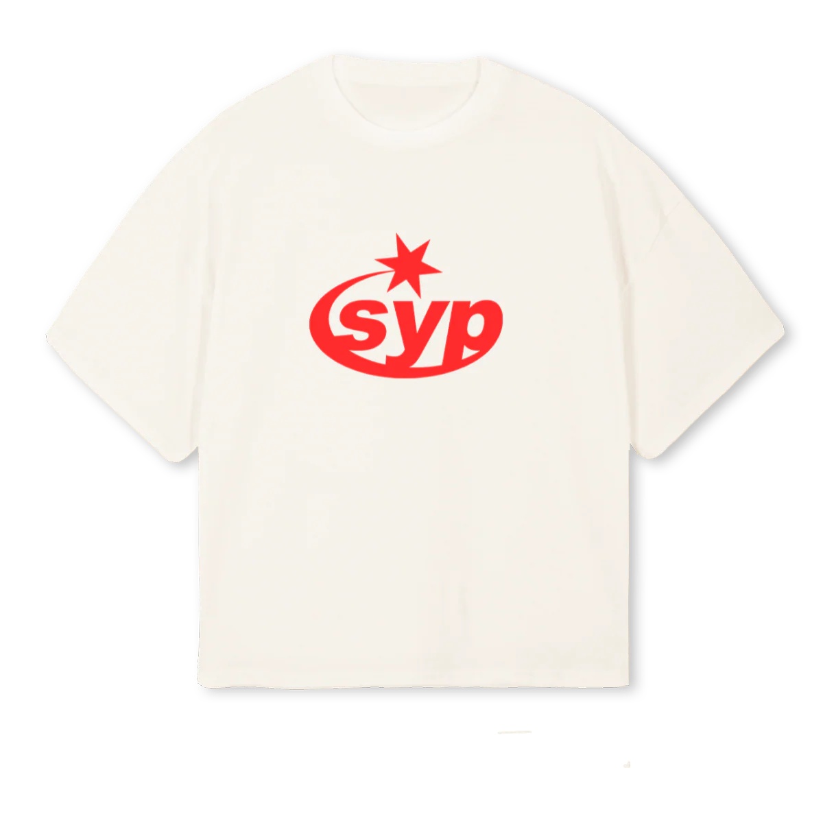 MAKEAWISHRED Vintage White Oversized Boxy Tee.