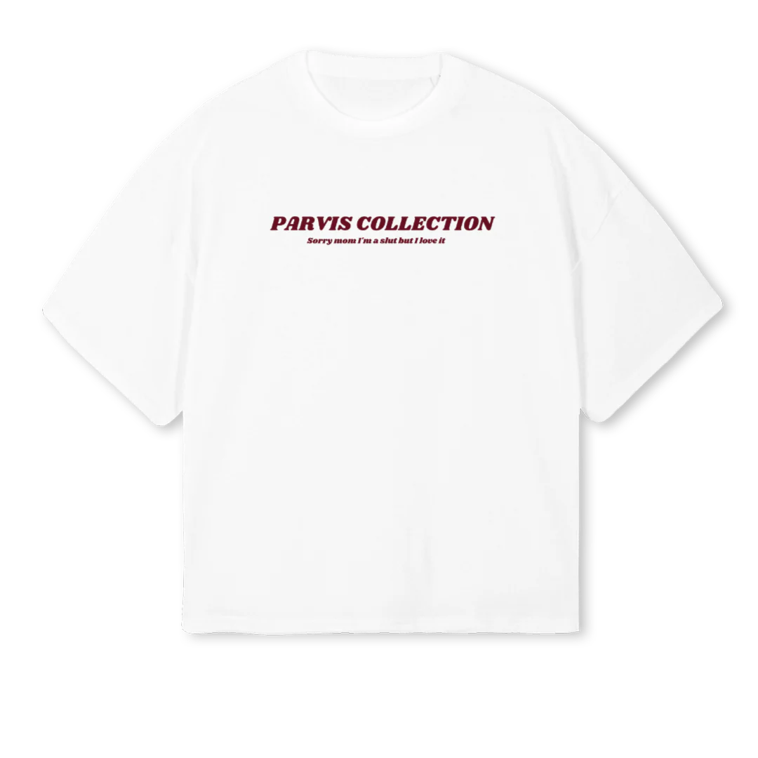 MAMASITA White Oversized Boxy Tee.