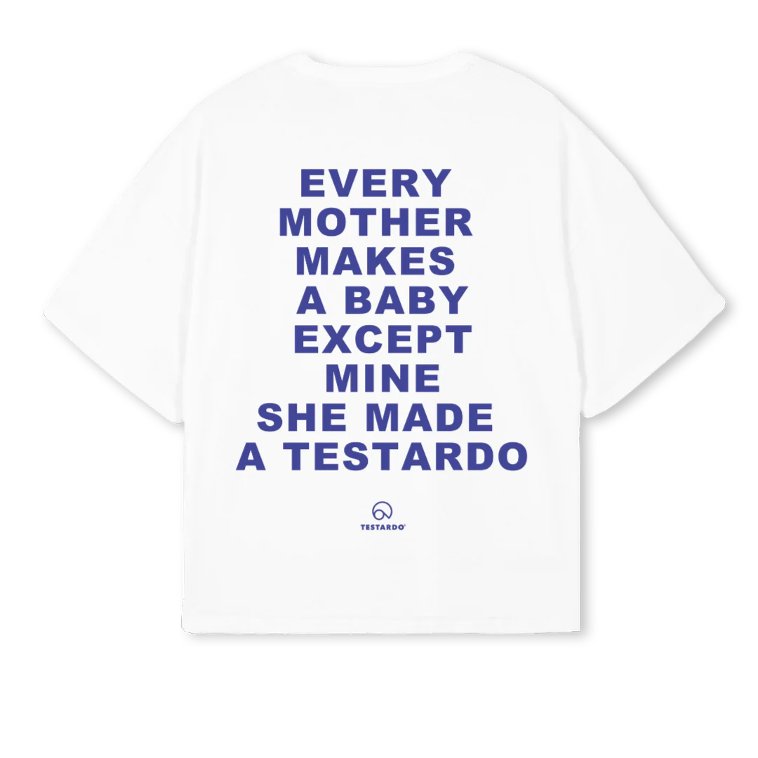 MAMAWHITEBLUE White Oversized Boxy Tee. - Image 2
