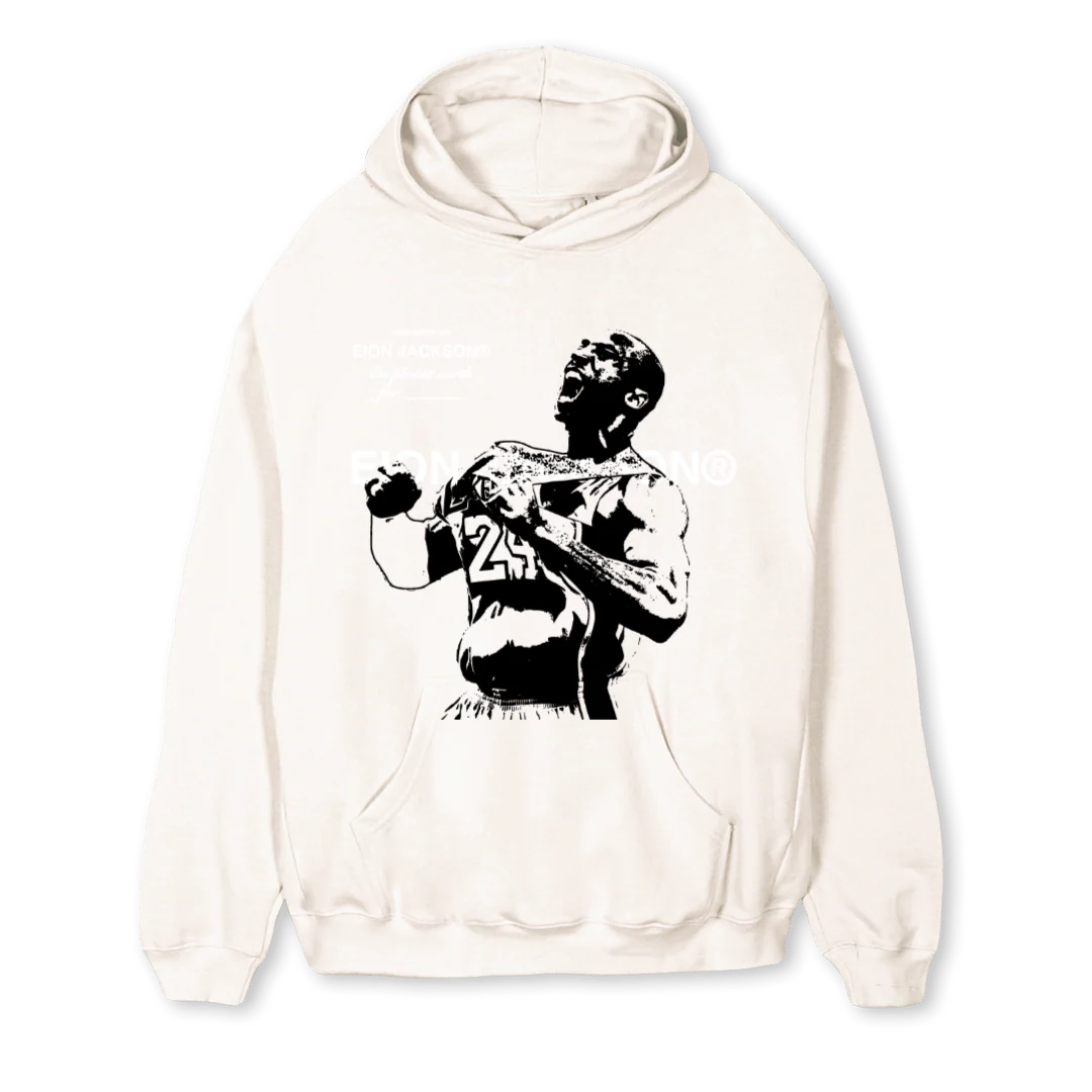 MAMBA Vintage White Regular Hoodie.