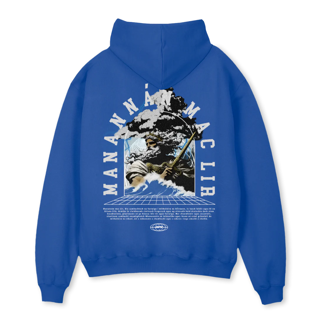 MANANNAN Cobalt Blue Oversized Hoodie. - Image 2