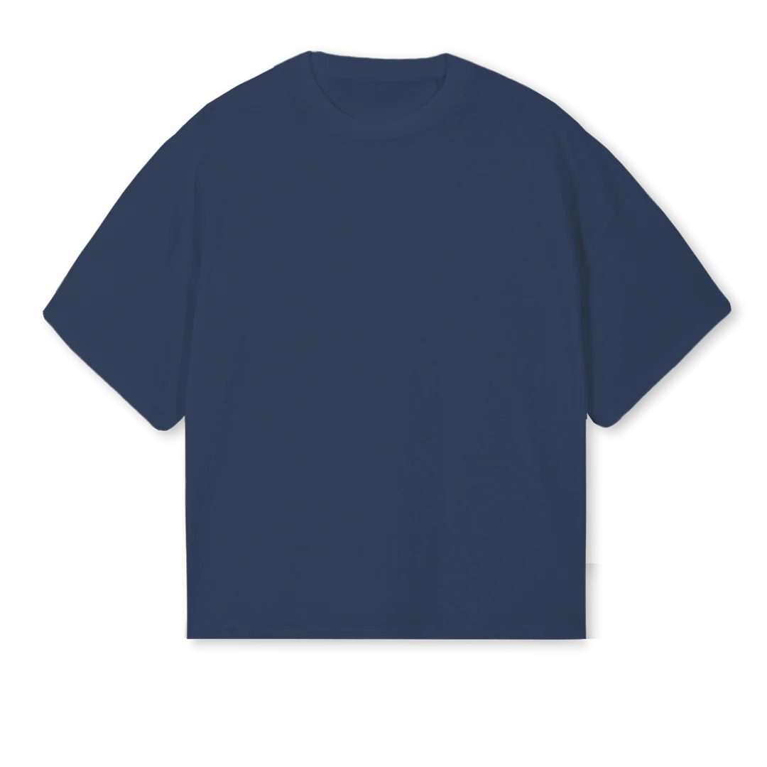 MANTA TESTARDO Navy Blue Oversized Boxy Tee.