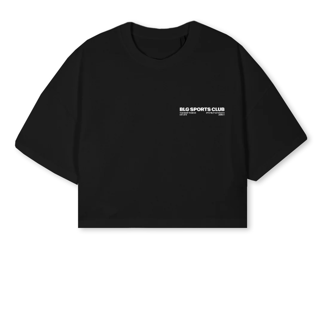 MANUEL_3 Black Cropped Oversized Tee.