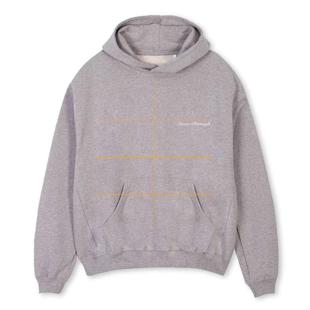 MARADONA  Grey Marl Oversized Hoodie.