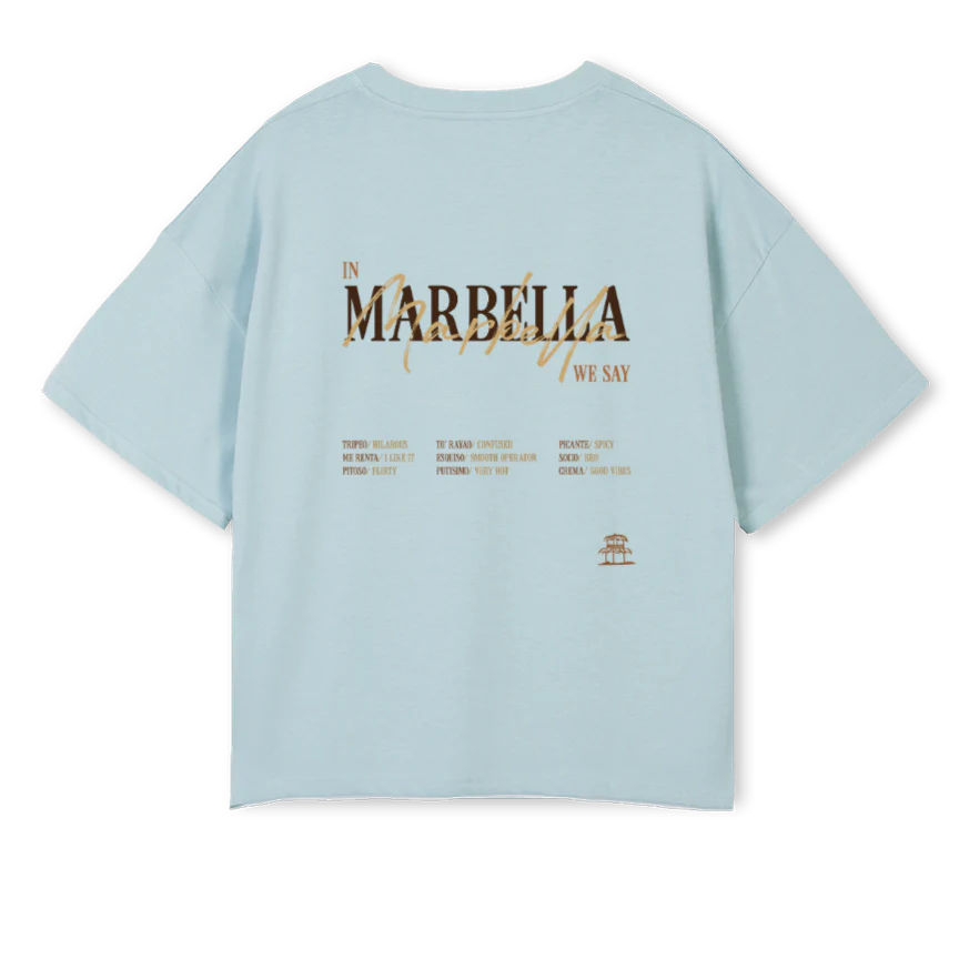 MARBELLADICTIONARY Cold Blue Oversized Boxy Tee. - Image 2